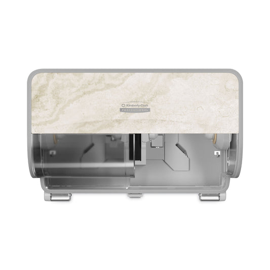 KCC58742 ICON Coreless Standard Roll Toilet Paper Dispenser, 8.43 x 13 x 7.25. Warm Marble