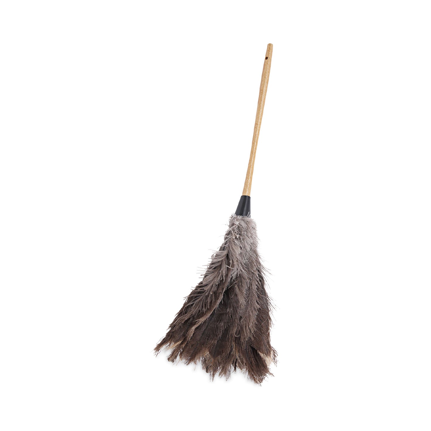 BWK31FD Professional Ostrich Feather Duster, 16" Wood Handle, 12" Gray Bristle