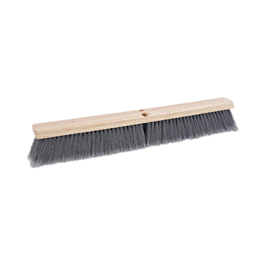 BWK20424 Floor Brush Head, 3" Gray Flagged Polypropylene Bristles, 24" Brush