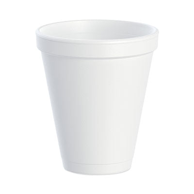 DCC12J16 Foam Drink Cups, 12 oz, Squat, White, 1,000/Carton