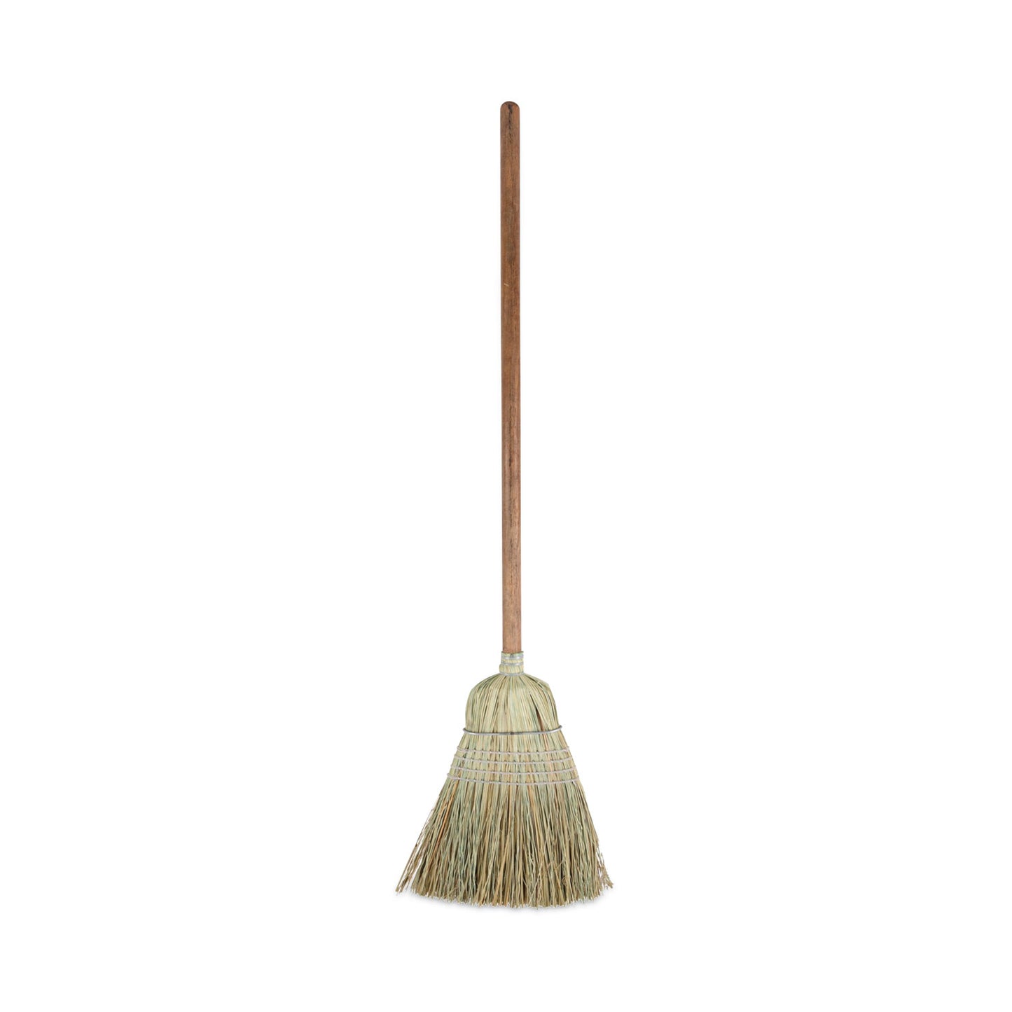 BWKBR10002 Corn/fiber Brooms, Corn/synthetic Fiber Bristles, 60" Overall Length, Gray/natural, 6/carton