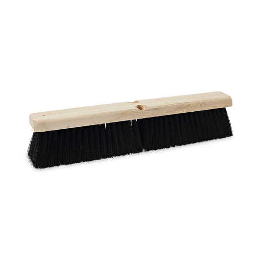 BWK20618 Floor Brush Head, 3" Black Medium Weight Polypropylene Bristles, 18" Brush