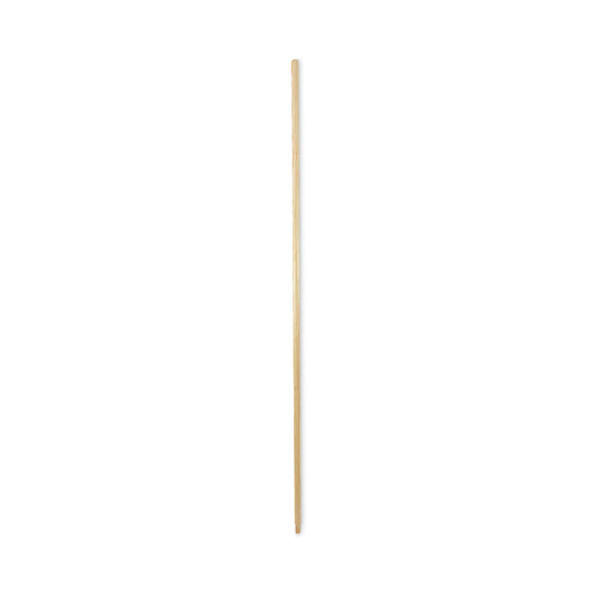 BWK122 Threaded End Broom Handle, Lacquered Wood, 0.94" dia x 60", Natural