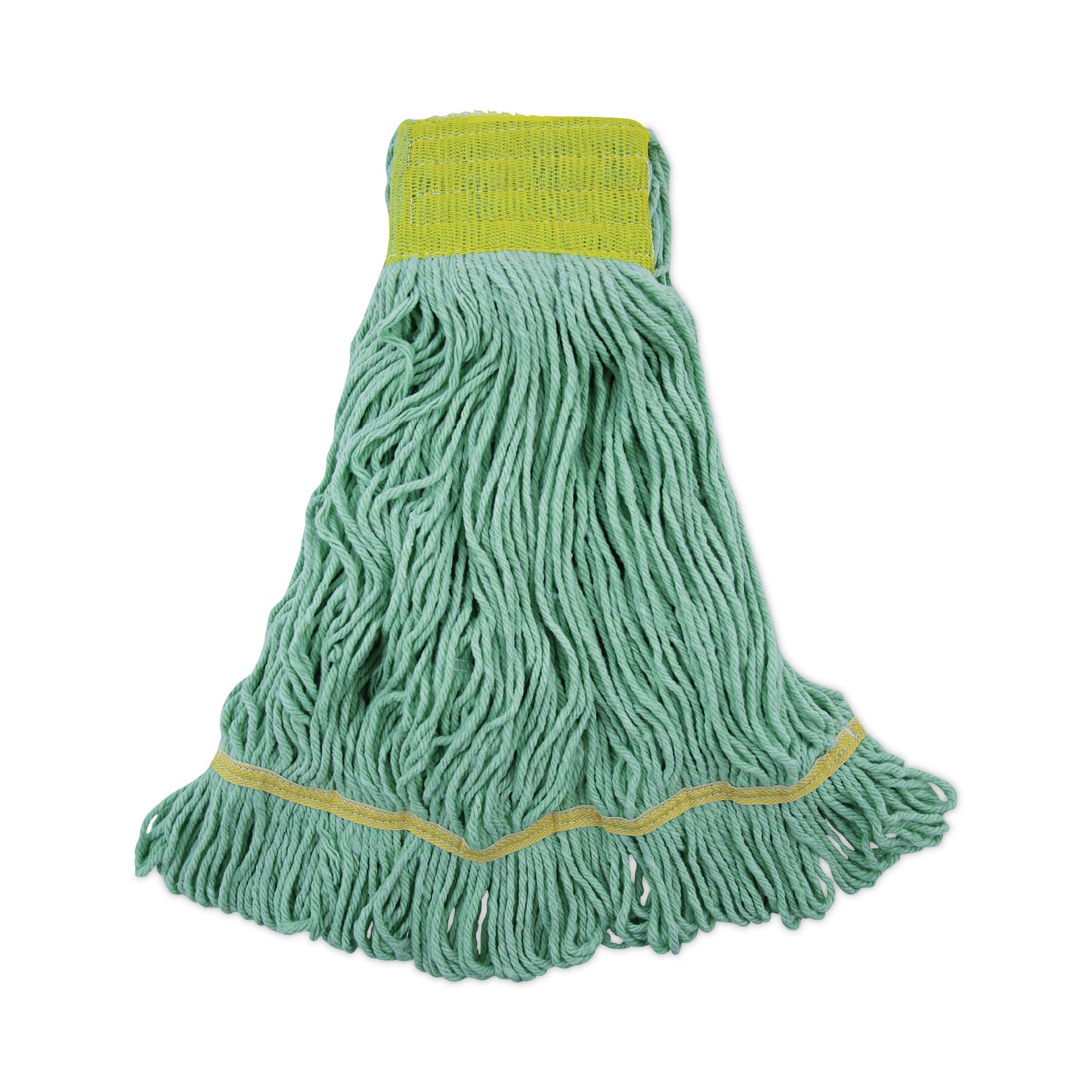 BWK1200LCT Ecomop Looped-End Mop Head, Recycled Fibers, Large Size, Green, 12/carton