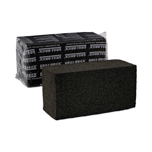 BWKGB12PC Grill Brick, 8 X 4, Black, 12/carton Boardwalk
