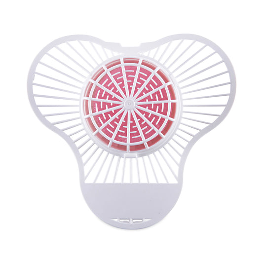 BWKPBS Urinal Screen with Para Deodorizer Block, Cherry Scent, Red/White, 3 oz, 12/Box