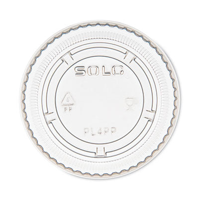 DCCPL4PP Portion/Souffle Cup Lids, Fits 3.25 oz/4 oz/5.5 oz Portion Containers, Plastic, Clear, 125/Sleeve, 20 Sleeves/Carton