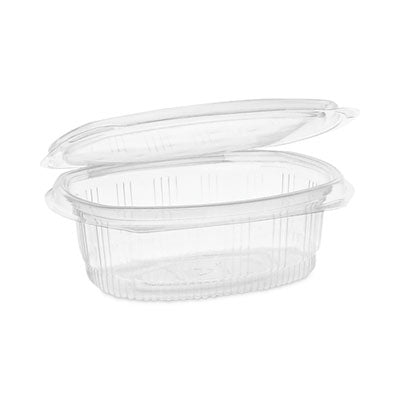PCT0CA910160000 EarthChoice Recycled PET Hinged Container, 16 oz, 4.92 x 5.87 x 2.48, Clear, Plastic, 200/Carton