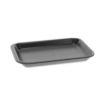 PCT0TFB00200000 Supermarket Tray, #2, 8.2 x 5.7 x 0.91, Black, Foam, 500/Carton