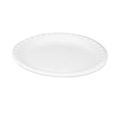 PCT0TH10010000Y Placesetter Satin Non-Laminated Foam Dinnerware, Plate, 10.25" dia, White, 540/Carton