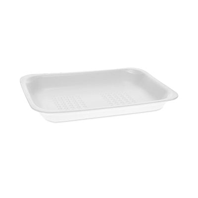 PCT51P102FS Meat Tray, #2, 8.38 x 5.88 x 1.21, White, Foam, 500/Carton