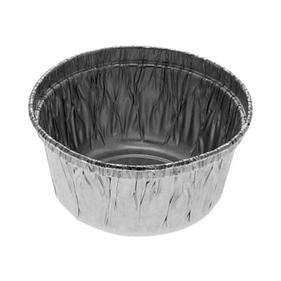 PCT42330 Aluminum Take-Out Container, 4 oz, 2.94" Diameter x 1.66" h, Silver, 1,000/Carton