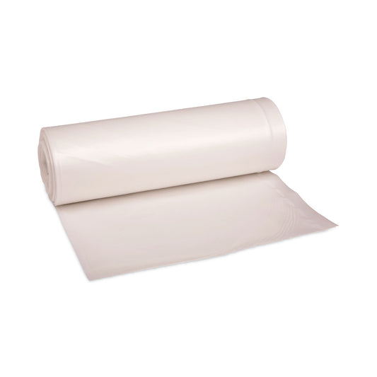 BWK404622 High-Density Can Liners, 45 gal, 19 mic, 40" x 46", Natural, Perforated Roll, 25 Bags/Roll, 6 Rolls/Carton