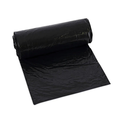 BWK510 Low-Density Waste Can Liners, 16 Gal, 1 mil, 24" x 32", Black, Perforated Roll, 10 Bags/Roll, 15 Rolls/Carton Boardwalk