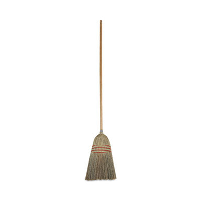 BWK926CCT Parlor Broom, Corn Fiber Bristles, 55" Overall Length, Natural, 12/carton