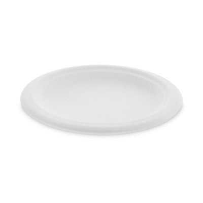 PCTMC500060001 EarthChoice Compostable Fiber-Blend Bagasse Dinnerware, Plate, Sugarcane, 6" dia, Natural, 1,000/Carton