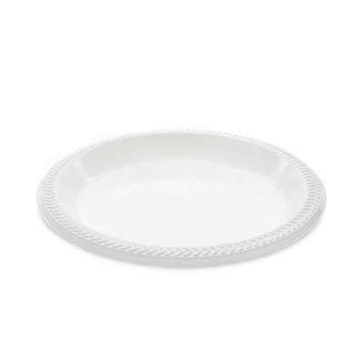 PCTMI10 Meadoware Impact Plastic Dinnerware, Plate, 10.25" dia, White, 500/Carton