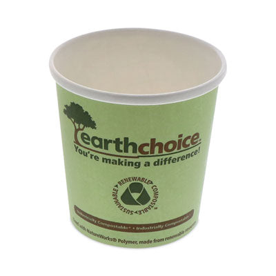 PCTPHSC16ECDI EarthChoice Compostable Soup Cup Large, 16 oz, 3.63" Diameter x 3.88" h, Green, Paper, 500/Carton