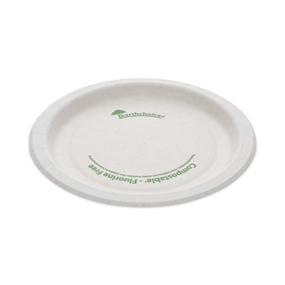 PCTPSP06EC EarthChoice Pressware Compostable Dinnerware, Plate, Paper, 6" dia, White, 750/Carton