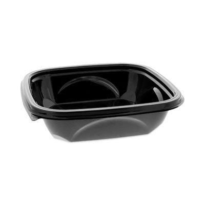PCTSAB0724 EarthChoice Square Recycled Bowl, 24 oz, 7 x 7 x 1.52, Black, Plastic, 300/Carton