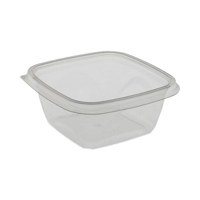 PCTSAC0516 EarthChoice Square Recycled Bowl, 16 oz, 5 x 5 x 1.75, Clear, Plastic, 504/Carton