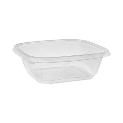 PCTSAC0732 EarthChoice Square Recycled Bowl, 32 oz, 7 x 7 x 2, Clear, Plastic, 300/Carton