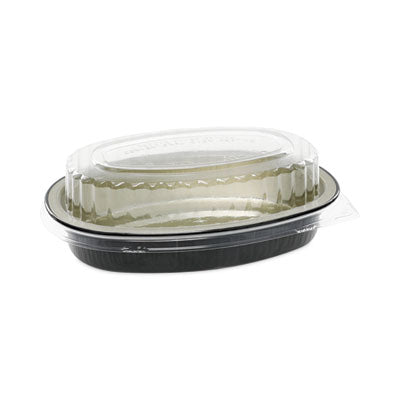 PCTY6707WPSFG Classic Carry-Out Container, 16 oz, 6.88 x 4.56 x 3, Black/Gold, Aluminum, 100/Carton