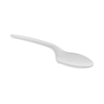PCTYFWSWCH Fieldware Cutlery, Mediumweight Spoon, Plastic, White, 1,000/Carton