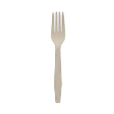 PCTYPSMFTEC EarthChoice PSM Cutlery, Heavyweight Fork, Plastic, Tan, 1,000/Carton