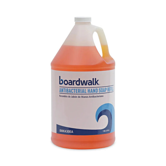 BWK430EA Antibacterial Liquid Soap Refill, Clean Scent, 1 gal Bottle Boardwalk