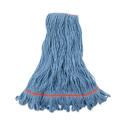 BWK503BLNB Super Loop Wet Mop Head, Cotton/synthetic Fiber, 1" Headband, Large Size, Blue, 12/carton BOARDWALK