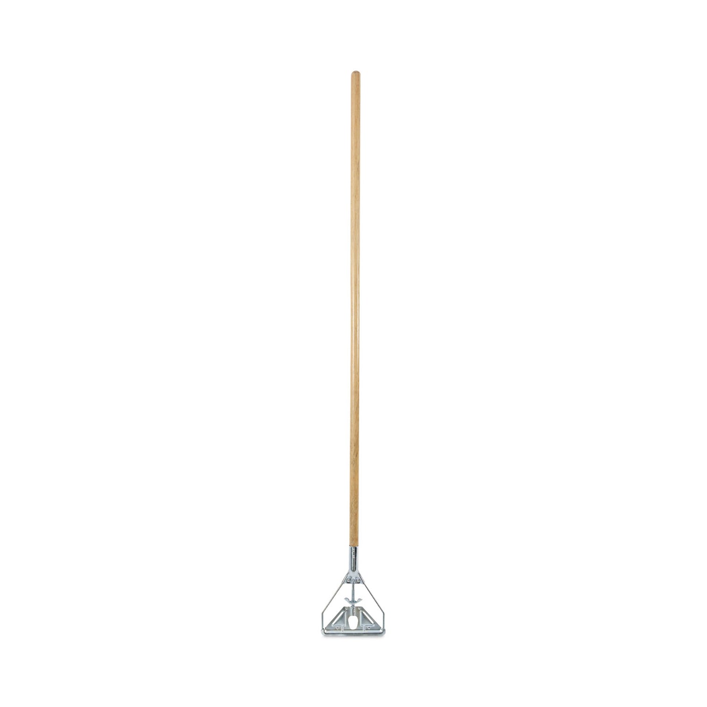 BWK603 Screw Clamp Metal Head Wooden Mop Handle, #20+, 1.13" dia x 62", Natural
