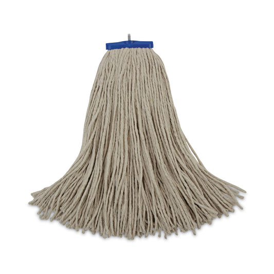 BWK724CEA Cut-End Lie-Flat Wet Mop Head, Cotton, 24 oz, White