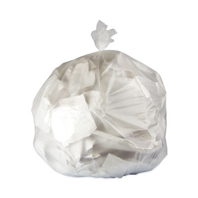 HERZ8648VN High-Density Waste Can Liners, 56 gal, 22 mic, 43" x 48", Natural, Flat Pack, 200/Carton HERITAGE