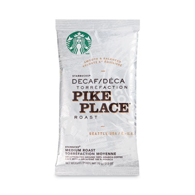 SBK11023061 Coffee, Pike Place Decaf, 2.5 oz Packet, 18/Box