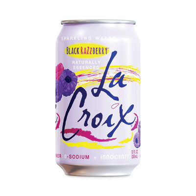LCXNAV40112 Sparkling Water, Black Razzberry, 12 oz Can, 12 Cans/Pack, 2 Packs/Carton NATIONAL BEVERAGE CORP.