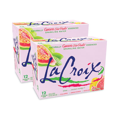 LCXNAV40113 Sparkling Water, Guava Sao Paulo, 12 oz Can, 12 Cans/Pack, 2 Packs/Carton NATIONAL BEVERAGE CORP.