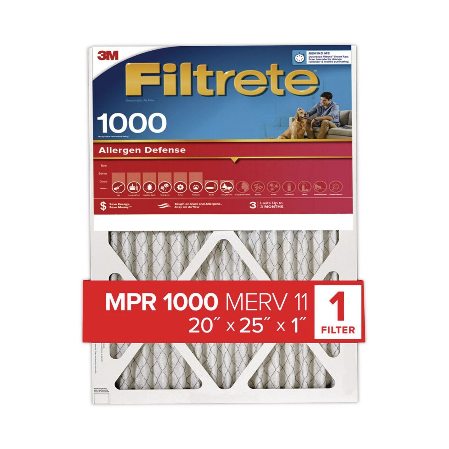 MMM70071355948 FILTRO, ALERTA, RDCT, 20X25X1
