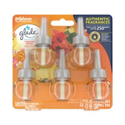 SJN315181 Plugin Scented Oil Refill, Hawaiian Breeze, 0.67 oz, 5/Pack SC JOHNSON