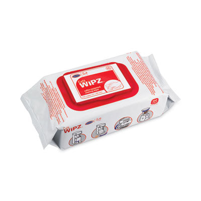 URNUBI60255 Cafe Wipz Coffee Equipment Cleaning Wipes, Fragrance-Free, 100 Wipes/Bag, 12 Bags/Carton