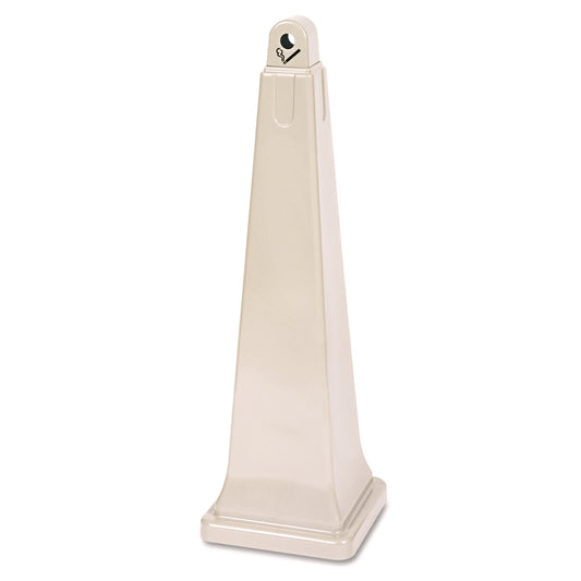 RCP257088BG GroundsKeeper Cigarette Waste Collector, Pyramid, 1 gal, 12.25 x 39.75, Beige