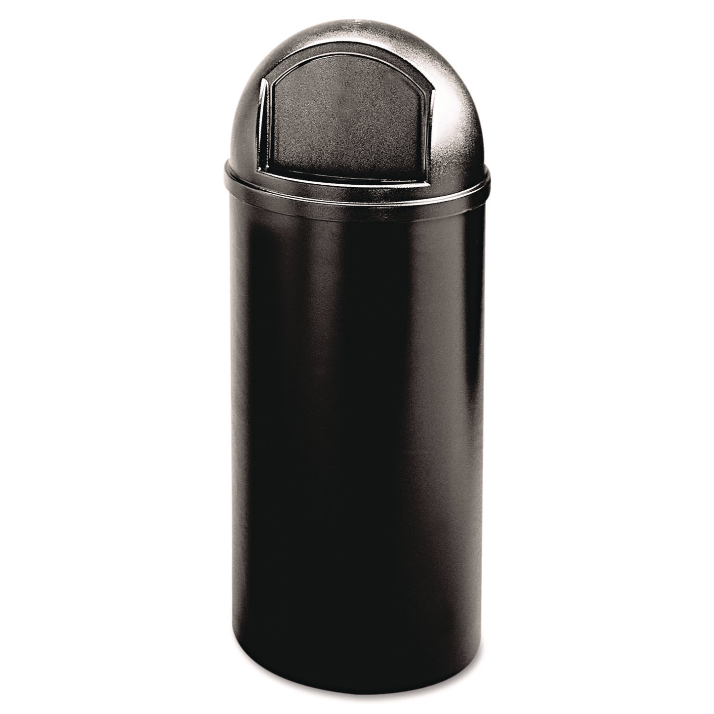 RCP816088BK Marshal Classic Container, 15 gal, Plastic, Black