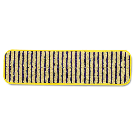 RCPQ810YEL Microfiber Scrubber Pad, Vertical Polyprolene Stripes, 18