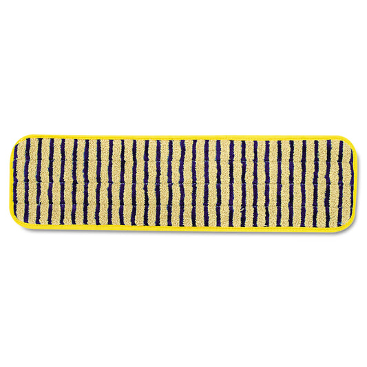 RCPQ810YEL Microfiber Scrubber Pad, Vertical Polyprolene Stripes, 18", Yellow, 6/carton