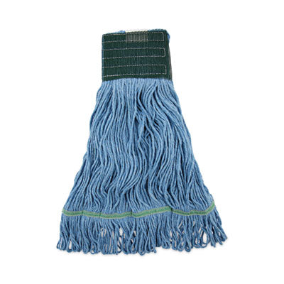 BWK402BL Mop Head, Premium Standard Head, Cotton/Synthetic Fiber, Medium, Blue, 12/Carton BOARDWALK