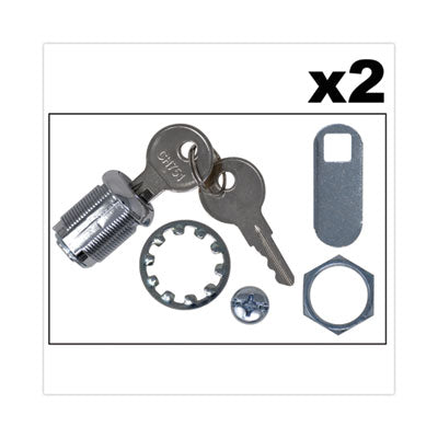 SGSFG9T73M20000 Replacement Lock And Keys For Cleaning Carts, Silver