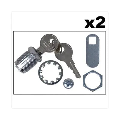 SGSFG9T73M20000 Replacement Lock And Keys For Cleaning Carts, Silver RUBBERMAID COMMERCIAL PROD.