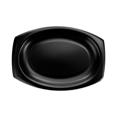 DCC11PRBQR Quiet Classic Laminated Foam Dinnerware, Platter, 10.7 x 11, Black, 500/Carton