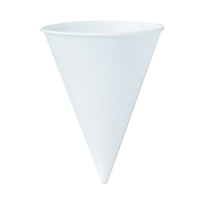 SCC8RB Cone Water Cups, 8 oz, Paper, White, 250/Bag, 10 Bags/Carton