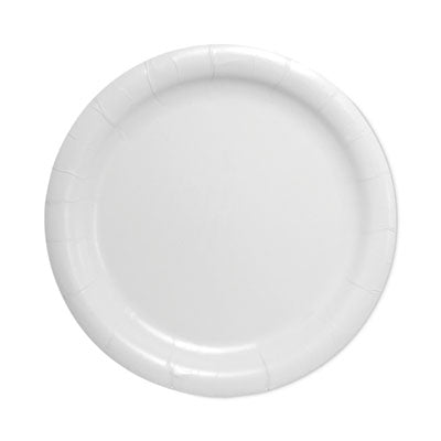 SCCHP9S Bare Eco-Forward Clay-Coated Paper Dinnerware, ProPlanet Seal, Plate, 9" dia, White, 500/Carton